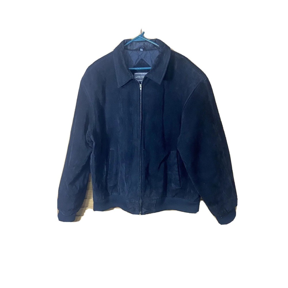 David Taylor Mens Suede Coat Black Size XLT